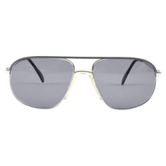 Seltene Menrad M301 Grau Mate & Silber Aviator Rahmen 1970er Jahre Vintage Sonnenbrille