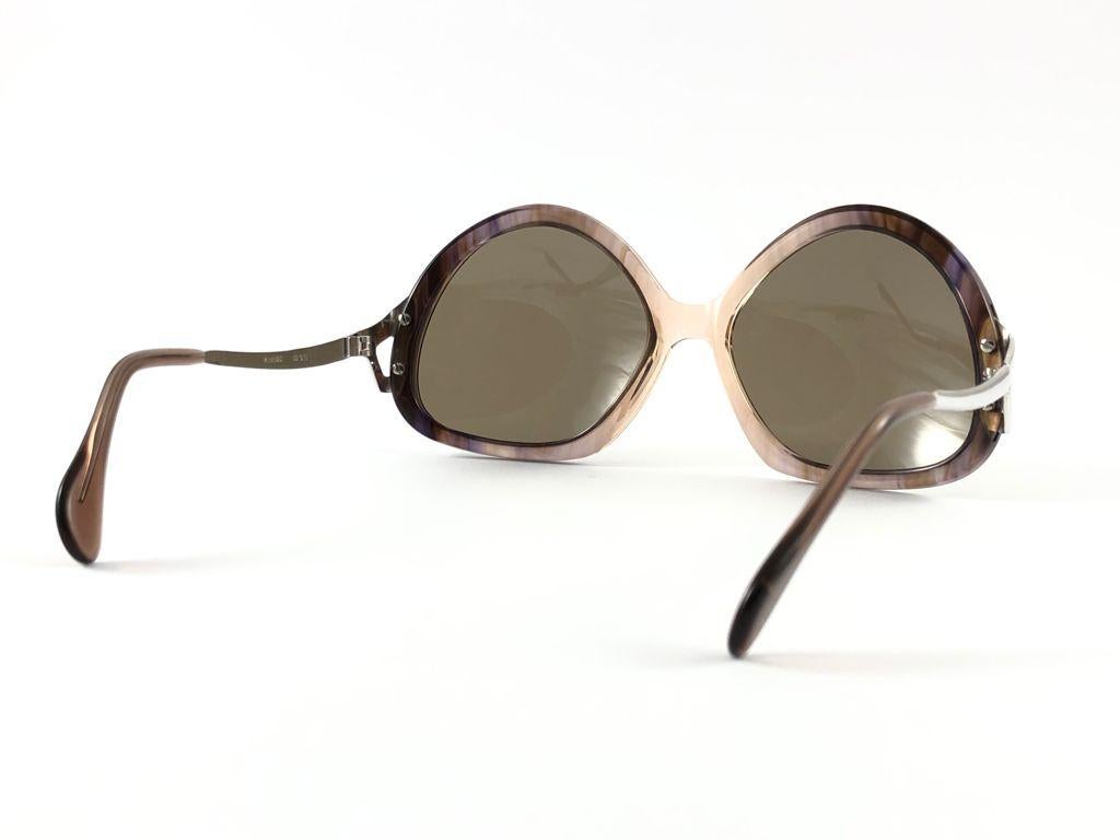 Seltene Vintage-Sonnenbrille von Menrad M510 Funky, mehrfarbig, Rose & Silber 1970 im Zustand „Hervorragend“ im Angebot in Baleares, Baleares