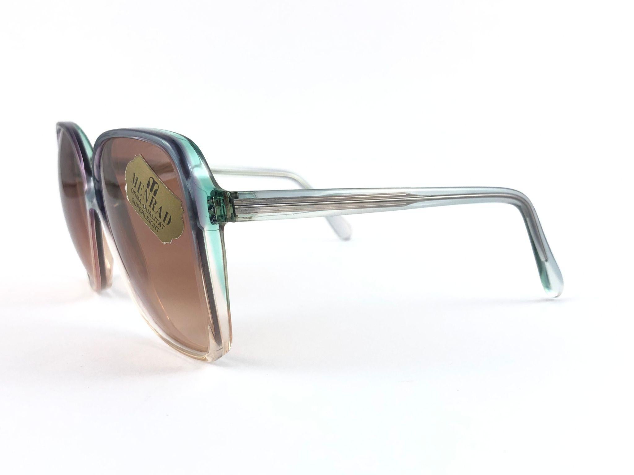 Vintage Rare Menrad M742 Funky Übergröße  1970er Jahre Sonnenbrille (Braun) im Angebot