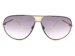 Vintage Rare Menrad M747 Blue Mate & Silver Aviator Frame 1970s Sunglasses