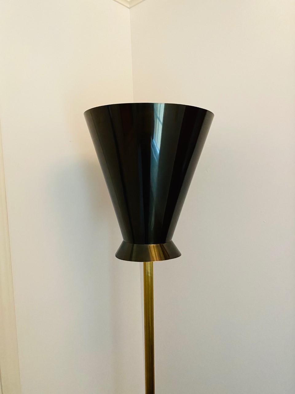 Vintage Rare Mid Century Hollywood Regency Torchiere Floor Lamp For Sale 2