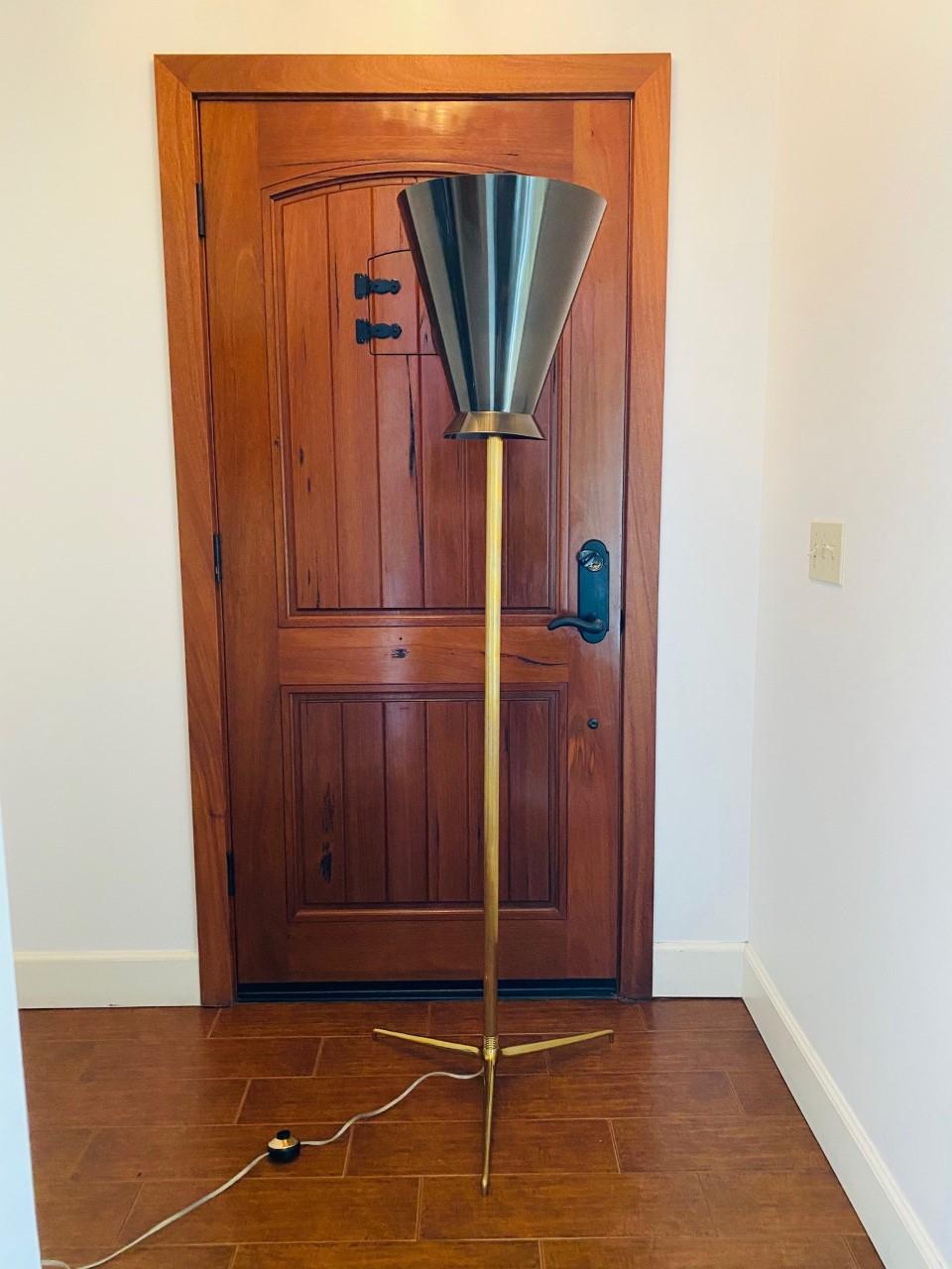 Vintage Rare Mid Century Hollywood Regency Torchiere Floor Lamp For Sale 6
