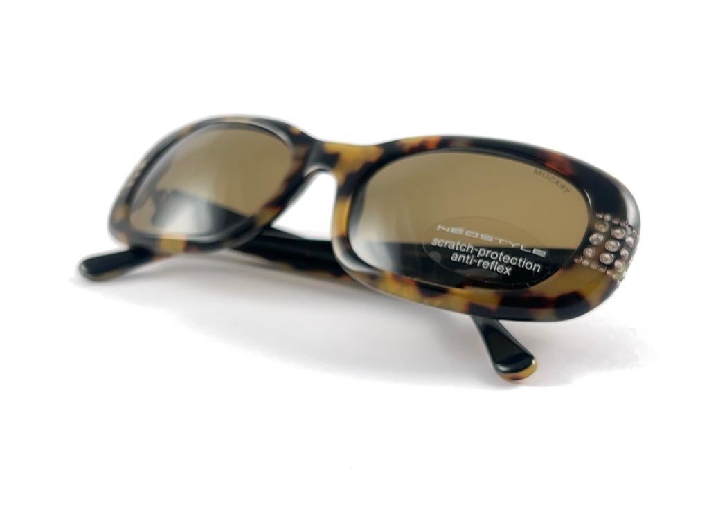 Vintage Rare NEOSTYLE Mozart Tortoise Oversized 1970 Sunglasses For Sale 9