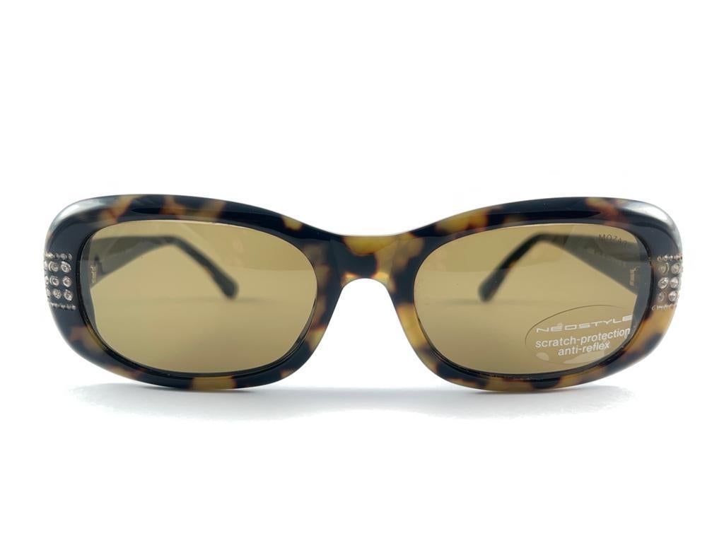 Vintage Rare NEOSTYLE Mozart Tortoise Oversized 1970 Sunglasses For Sale 2