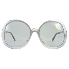 Retro Rare Neostyle Oversized Brushed Silver Light Lenses 1970 Sunglasses