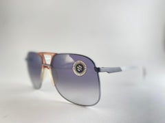 Vintage Rare Neostyle Sunart 970 Übergroße Zwei-Ton-Silber 1970 Sonnenbrille