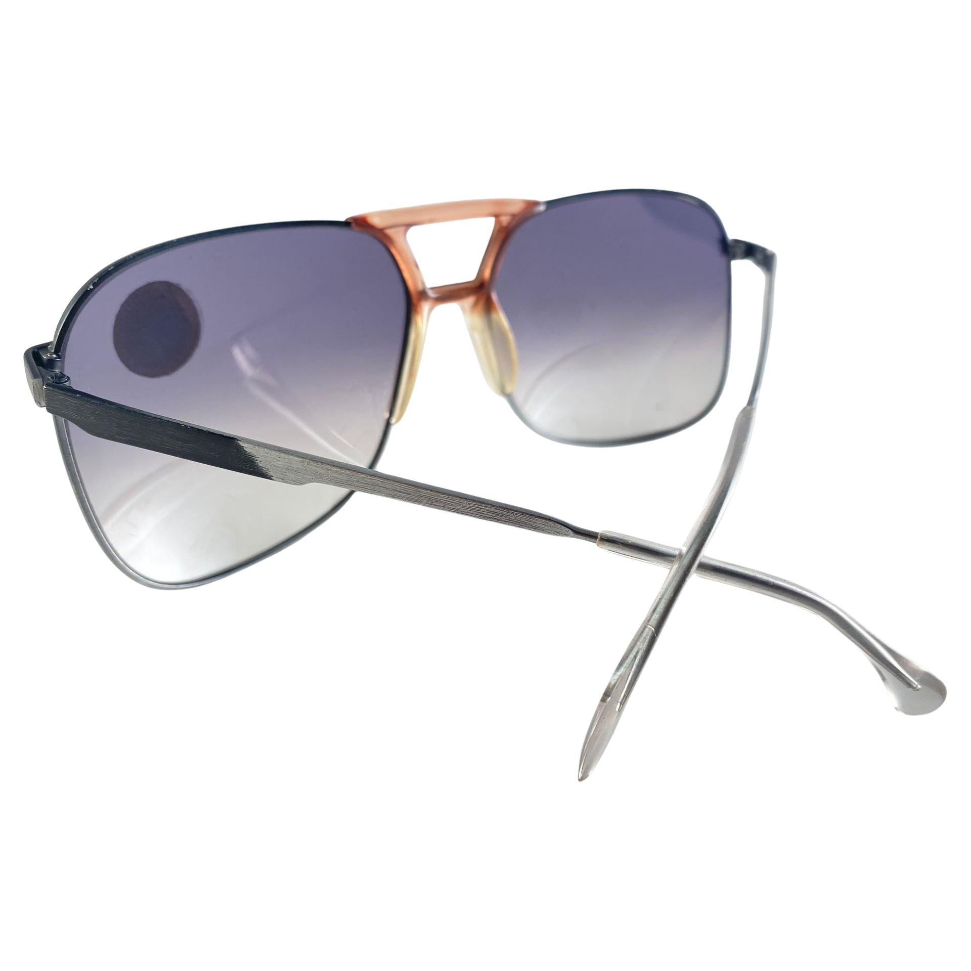 Vintage Rare Neostyle Sunart 970 Übergroße Zwei-Ton-Silber 1970 Sonnenbrille im Zustand „Hervorragend“ im Angebot in Baleares, Baleares