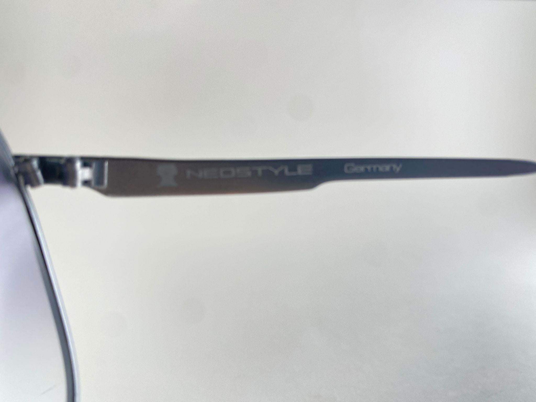 Vintage Rare Neostyle Sunart 970 Übergroße Zwei-Ton-Silber 1970 Sonnenbrille Damen im Angebot