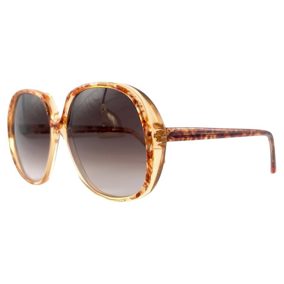 Vintage Rare Oliver Goldsmith Oversized " Onza " Translucent Gradient Sunglasses For Sale