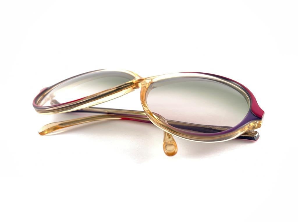 Vintage Rare Oliver Goldsmith Translucent Multicolour Sunglasses 60'S England For Sale 8