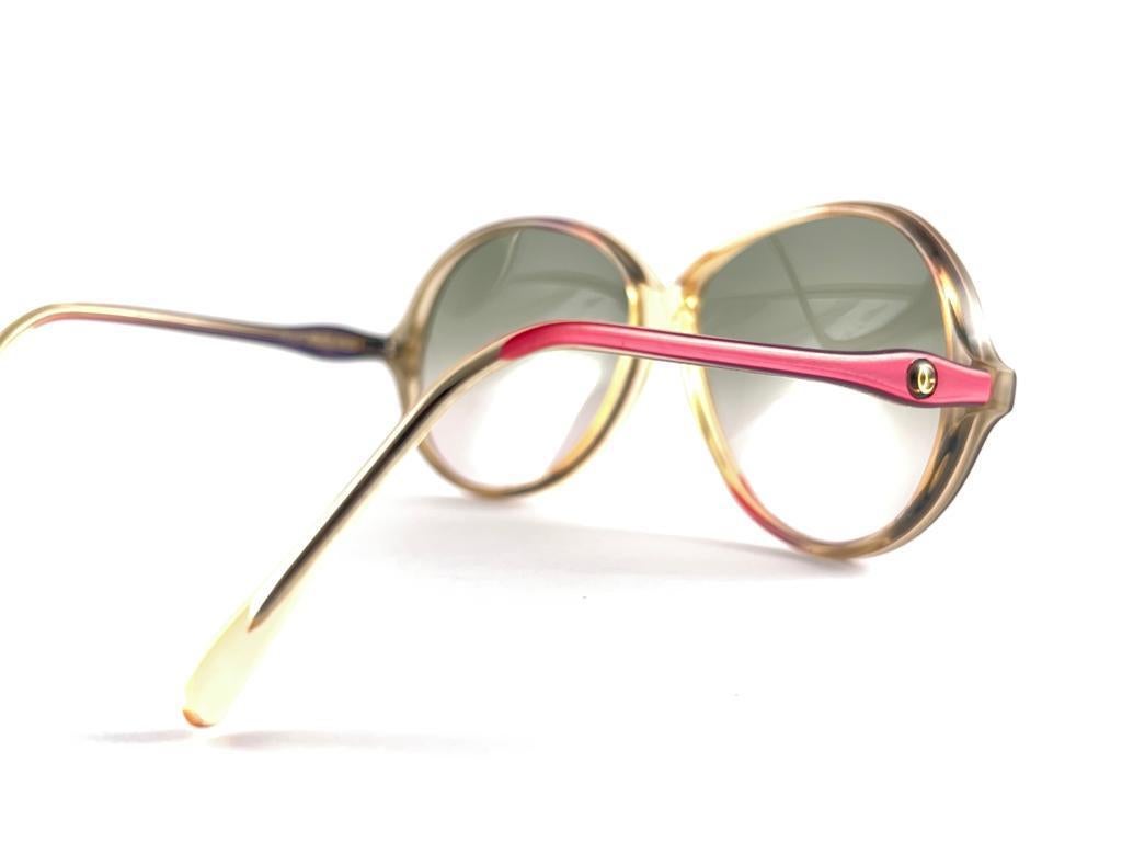 Women's Vintage Rare Oliver Goldsmith Translucent Multicolour Sunglasses 60'S England For Sale