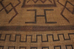 Vintage Rare Oversize Mauritanian Sahara Tuareg Leather and Reed Rug