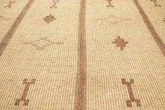 Vintage Rare Oversize Mauritanian Sahara Tuareg Leather and Reed Rug