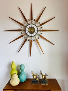 Vintage Rare Pair of Brass Flying Fish Bookends, 1930s