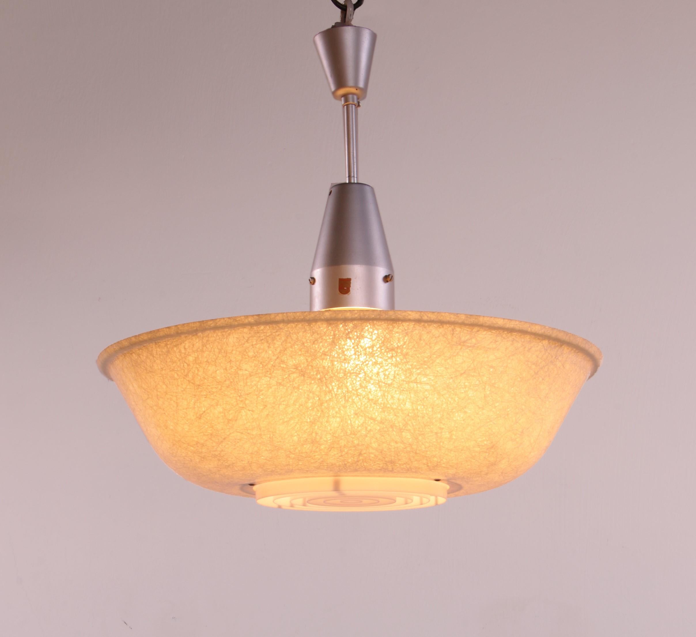 Mid-Century Modern Vintage Rare Philips Hanging Lamp Design Louis Kalff, 1950