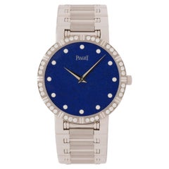 Vintage Rare Piaget Dancer Model 94024 K81  18 Karat White Gold Lapis Dial