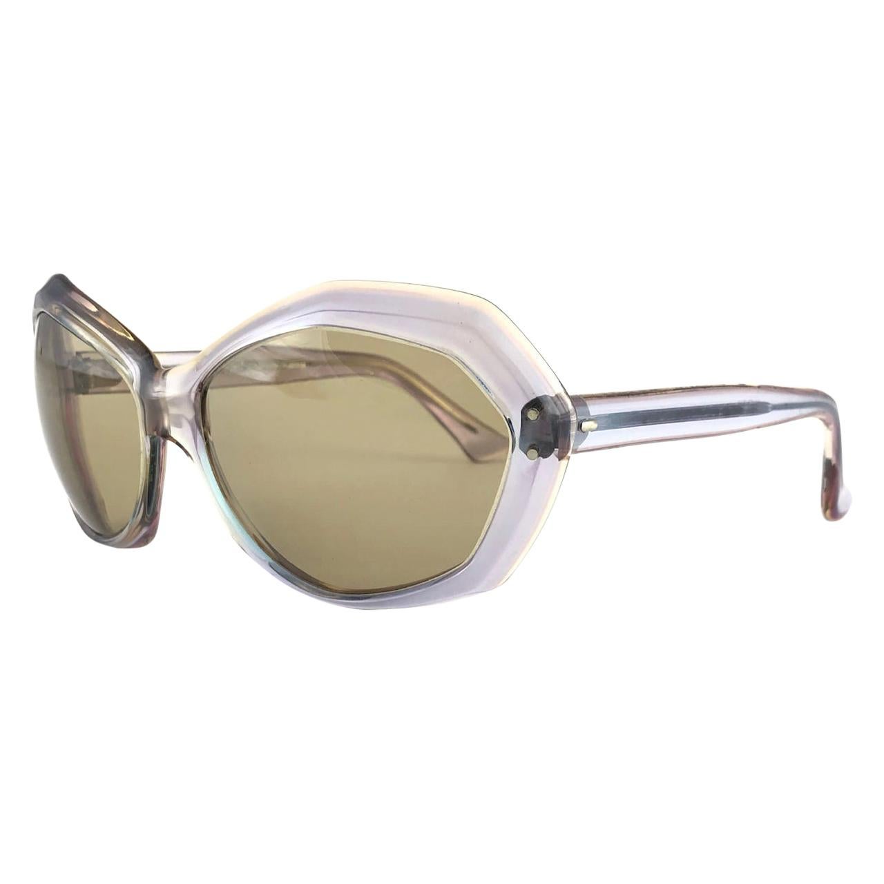  Vintage Rare Pierre Marly Nicky Oversized Avantgarde 1960 Sunglasses For Sale