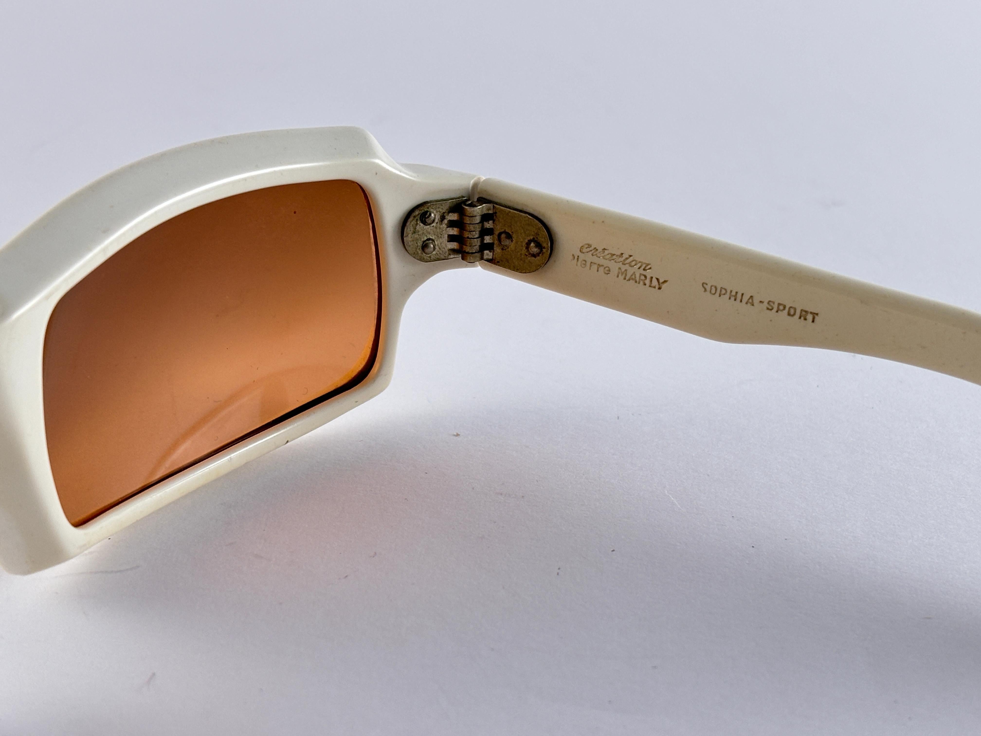 Marron Lunettes de soleil Vintage Rare Pierre Marly Sophia Sport Avantgarde 1952 en vente