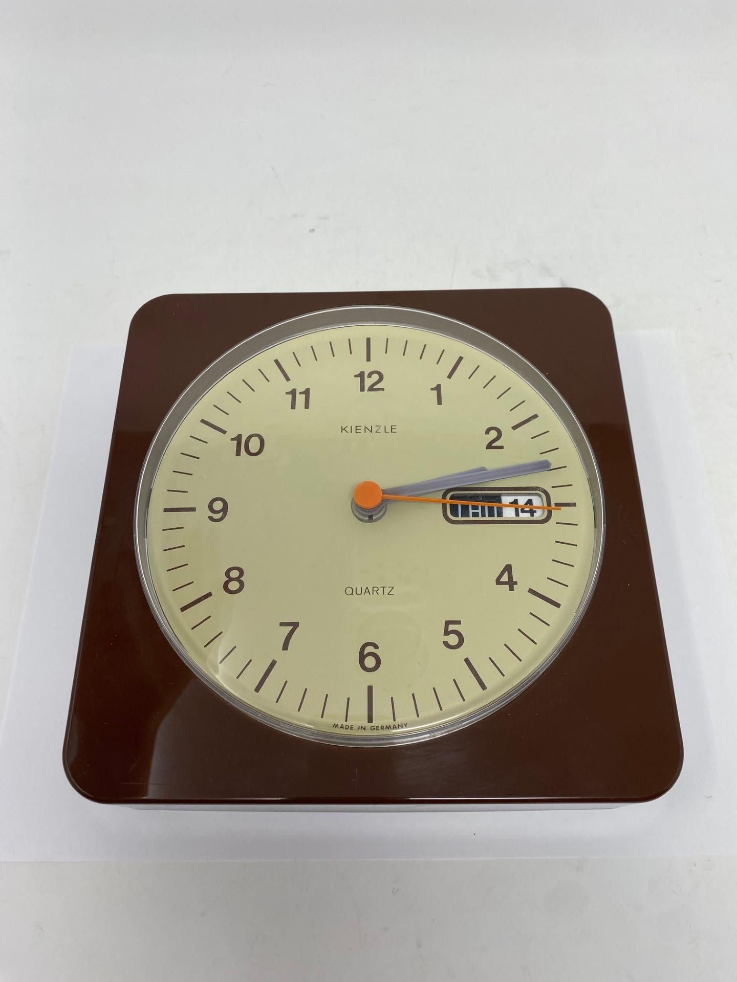 Post-Modern  Vintage Rare Postmodern Wall Clock by Kienzle For Sale
