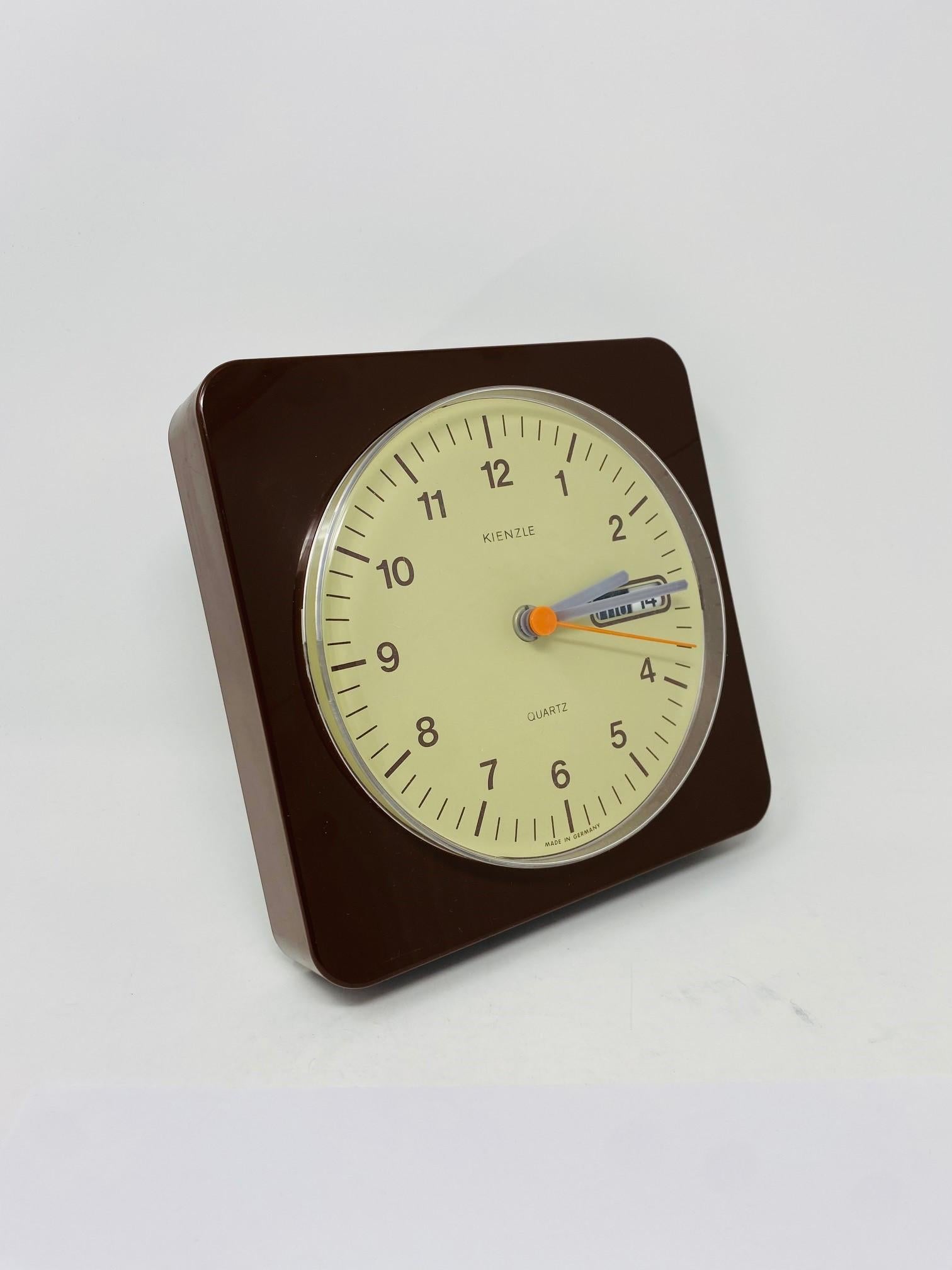  Vintage Rare Postmodern Wall Clock by Kienzle In Good Condition For Sale In San Diego, CA