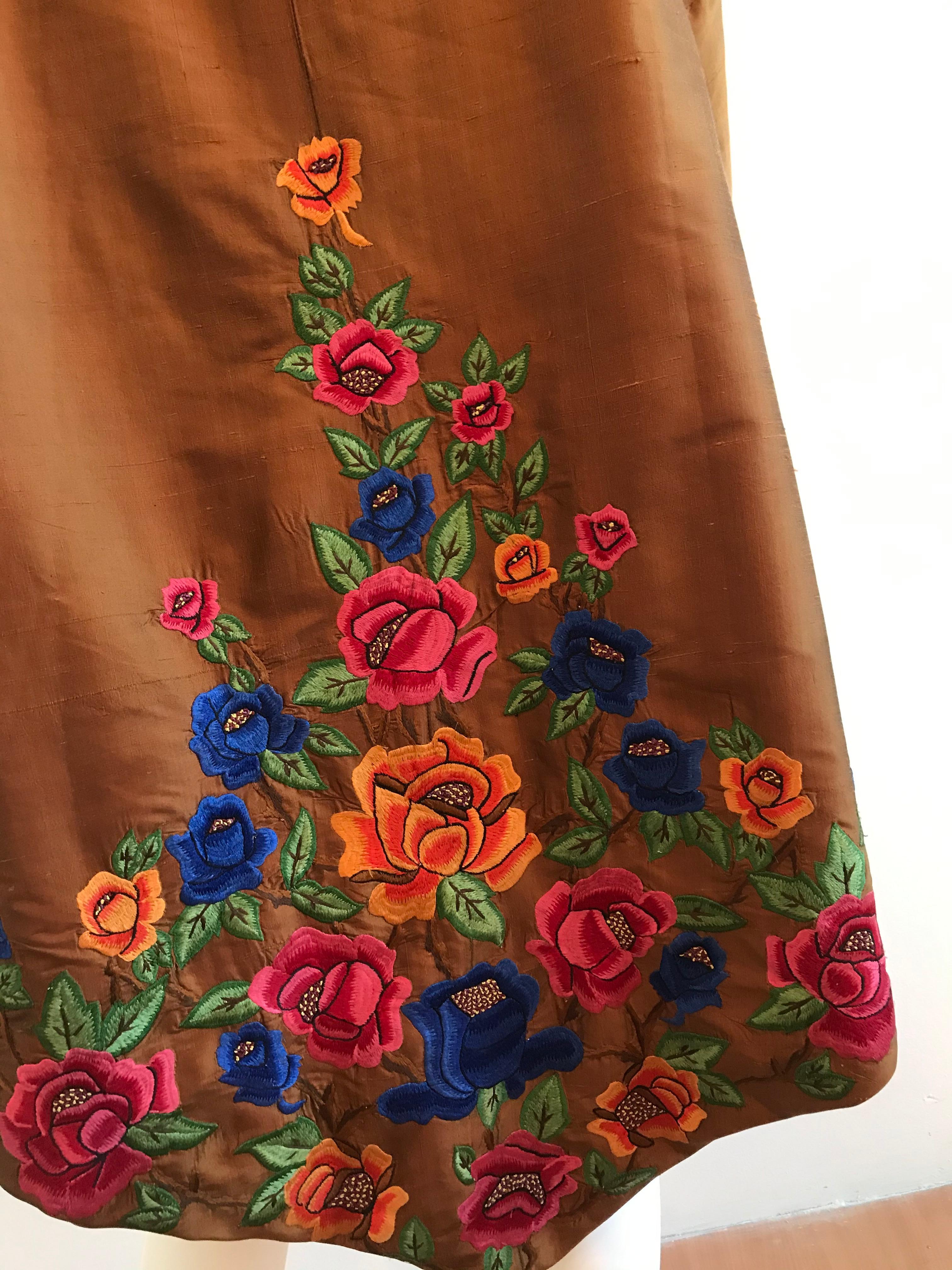 Women's or Men's VINTAGE RARE Romeo Gigli for Callaghan Floral Silk Floral Embroidered Jacket