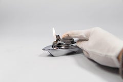 Vintage Rare Ronson Futura Speed Boat Table Lighter Chrome 1960s (SERVICED)