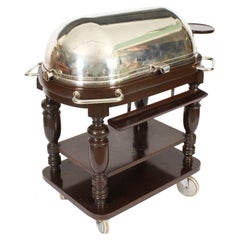 Vintage Rare Silver Plated Roast Beef Trolley Mid 20th Century