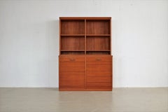 Vintage Rare Teak Cabinet with Tambour Doors