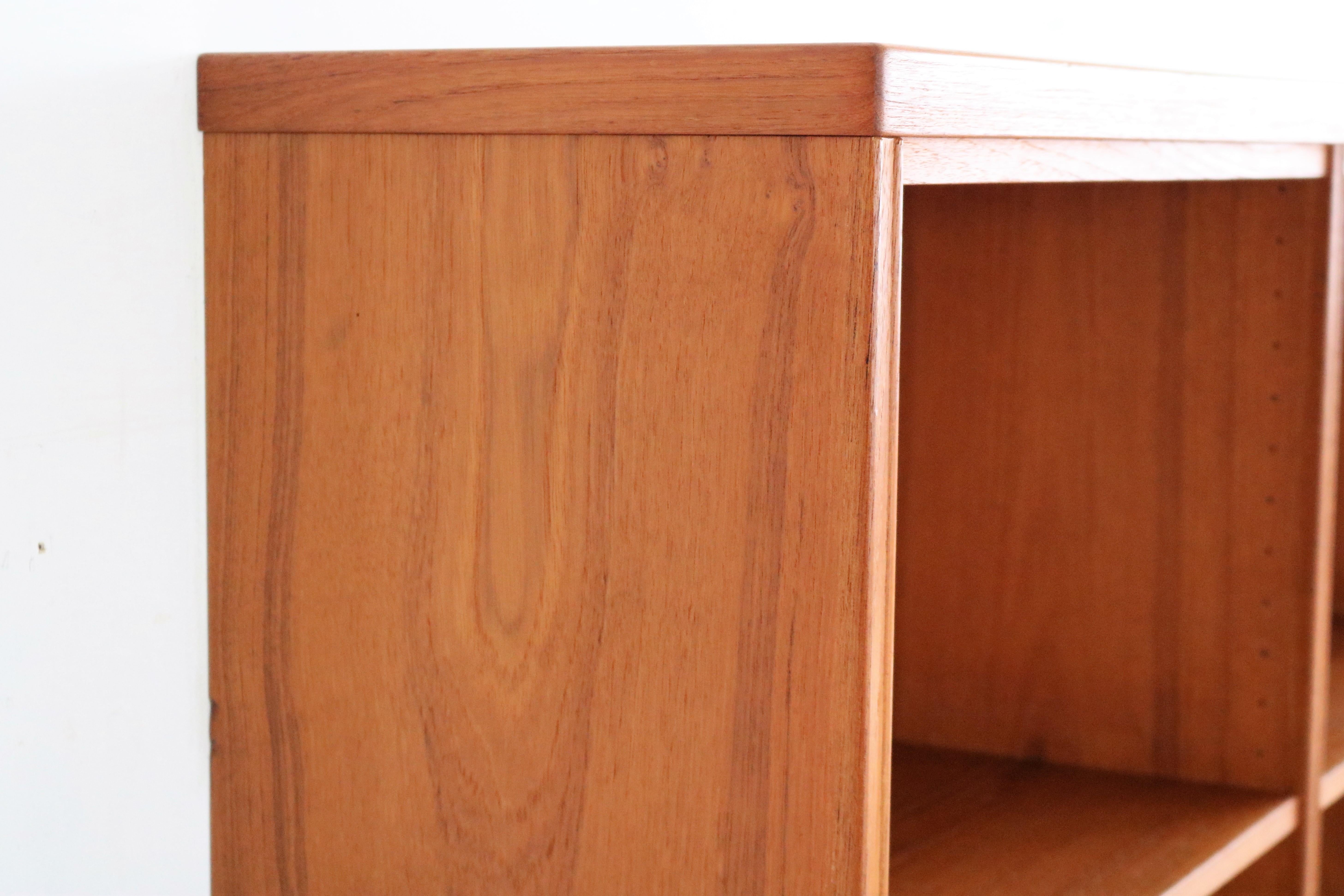Vintage Rare Teak Cabinet with Tambour Doors For Sale 1
