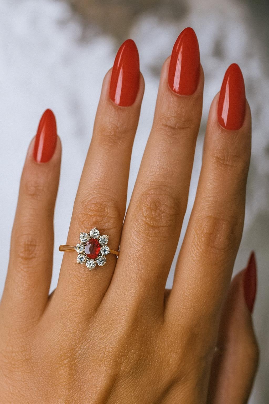 Oval Cut Vintage Rare Tiffany 18K Yellow Gold Ruby Diamond Ring For Sale