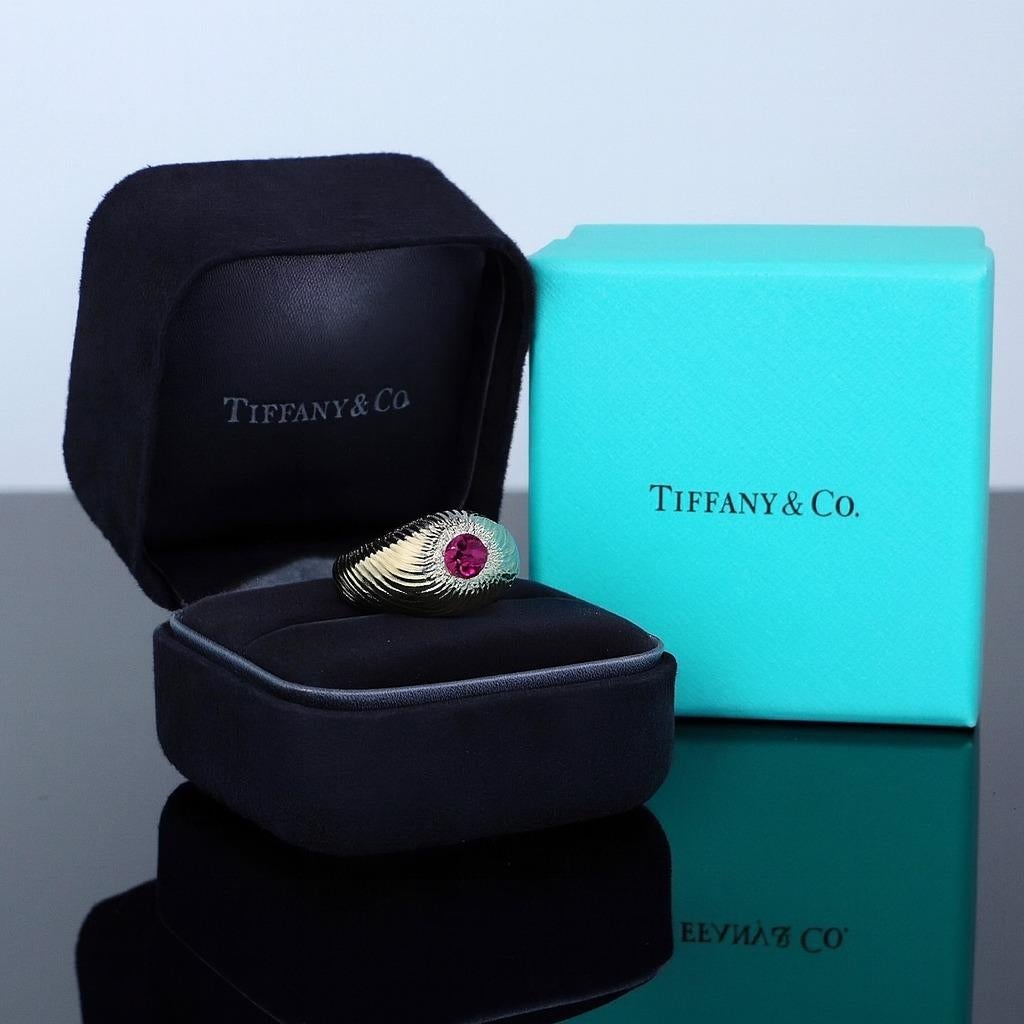 Vintage Seltene Tiffany & Co. NO HEAT Burma Ruby Cocktail (Art déco) im Angebot