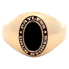 Vintage Rare Tiffany & Co. Anello da mignolo in onice di Payless Drug Stores