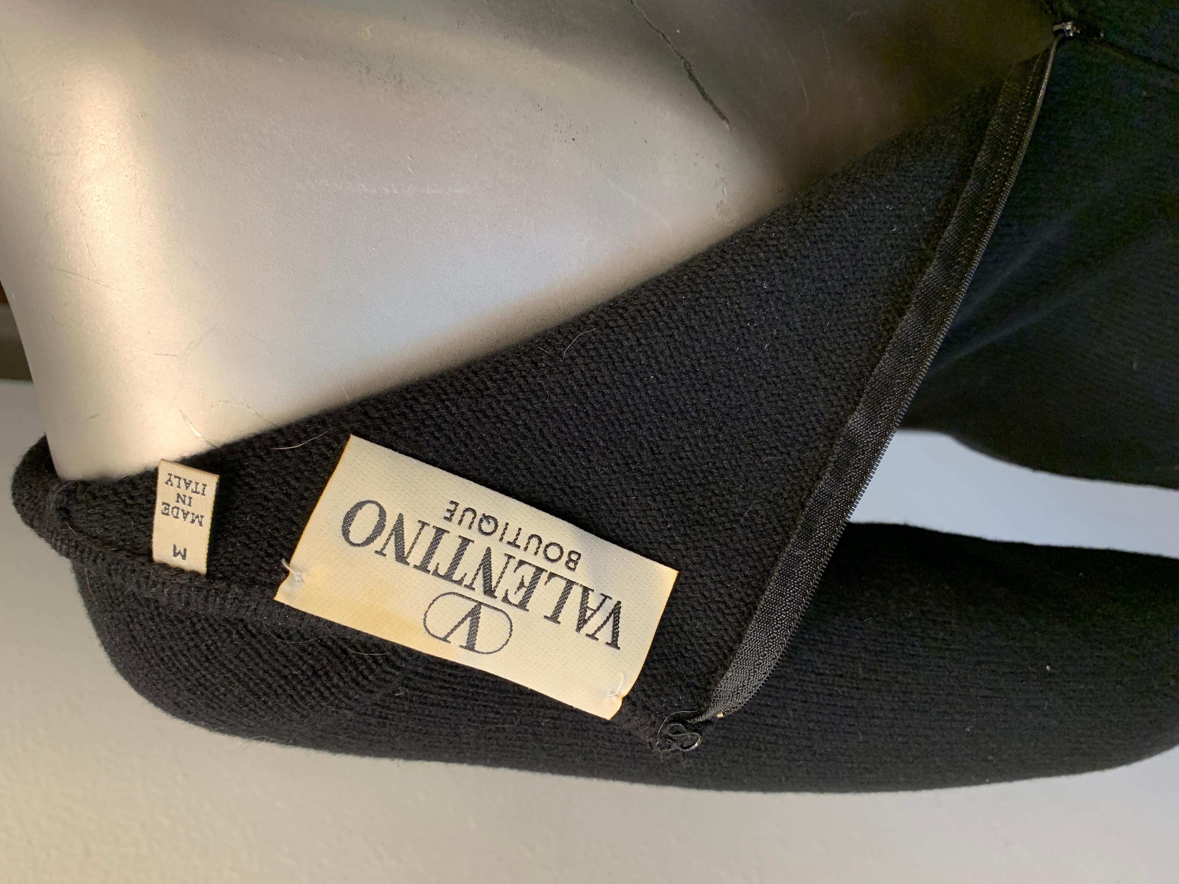 Valentino - Combinaison vintage rare en laine et cachemire noirs, Italie, taille M en vente 5