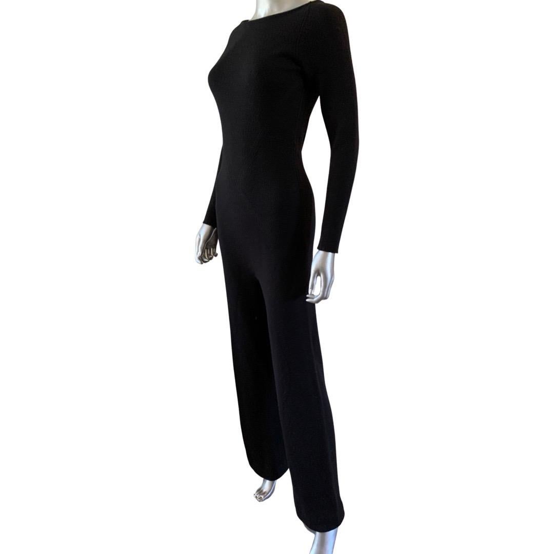 Designed by Mr. Valentino Garavani for Valentino Boutique. from afar it looks like a beautifully shaped knit jumpsuit, but up close you can see why the fit is so amazing, it has a X shape seam that is so subtle and so sexy. This piece is worthy of