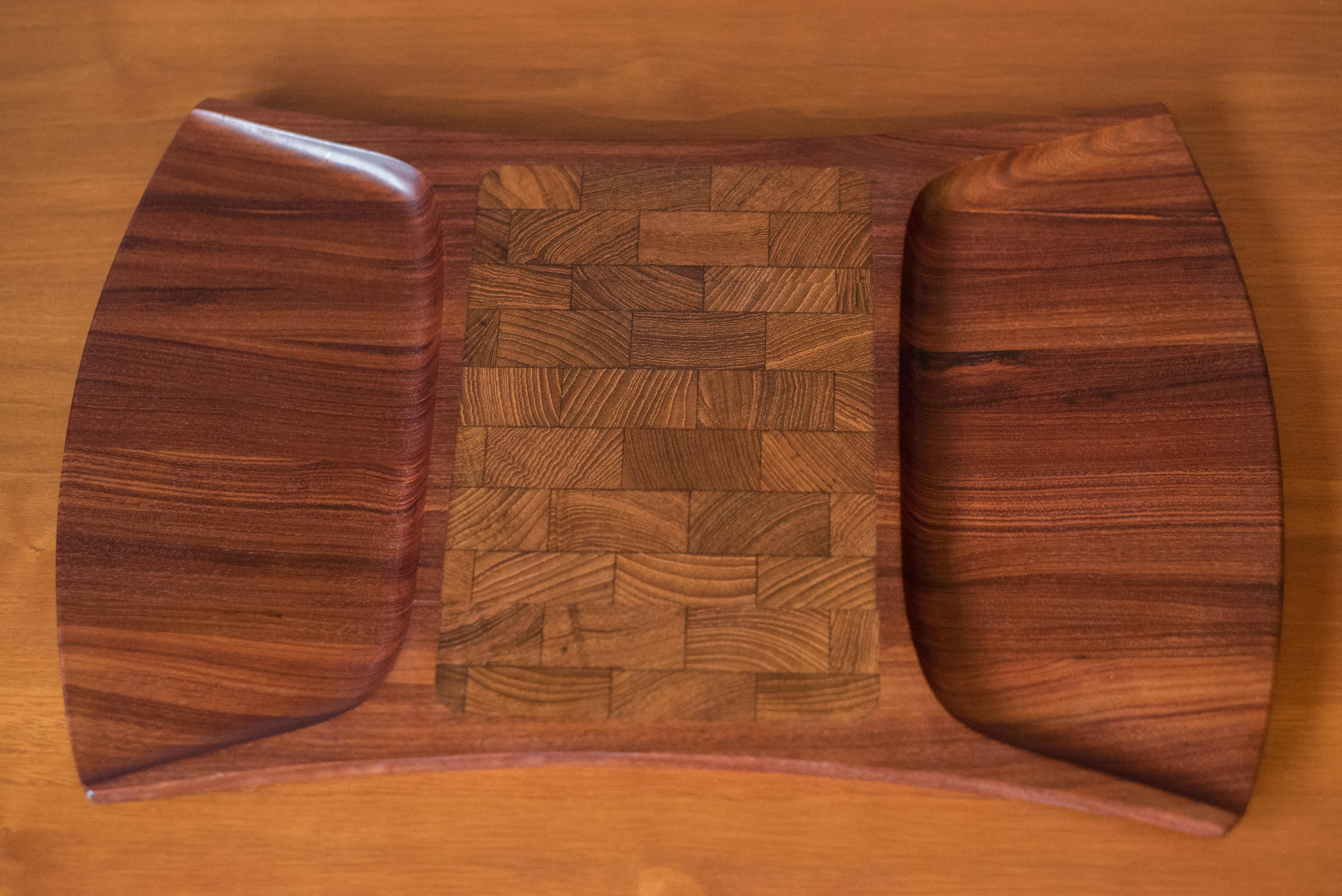 Vassoio da portata Vintage Rare Woods Dansk Pao Rosa di Jens Quistgaard In condizioni buone in vendita a San Jose, CA