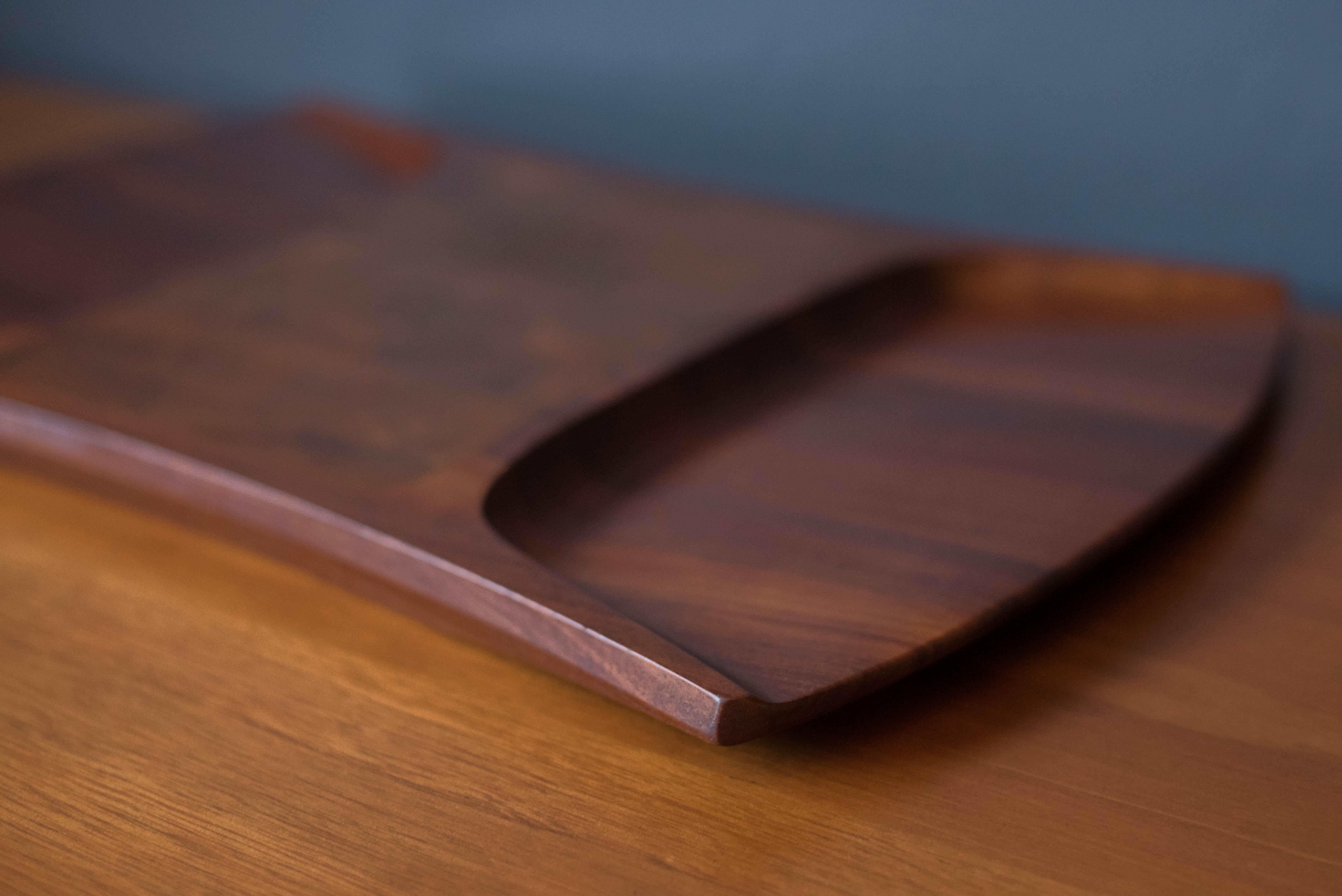 Danish Vintage Rare Woods Dansk Pao Rosa Cutting Board Serving Tray by Jens Quistgaard  For Sale