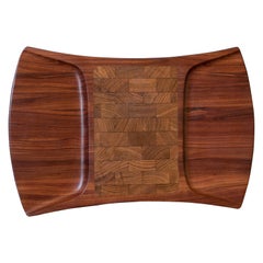 Vieux plateau de service en bois rare Dansk Pao Rosa Cutting Board de Jens Quistgaard