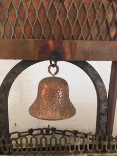 Vintage Rare X-Large Railroad Train Station Metal Wall Sculpture by Curtis Jere