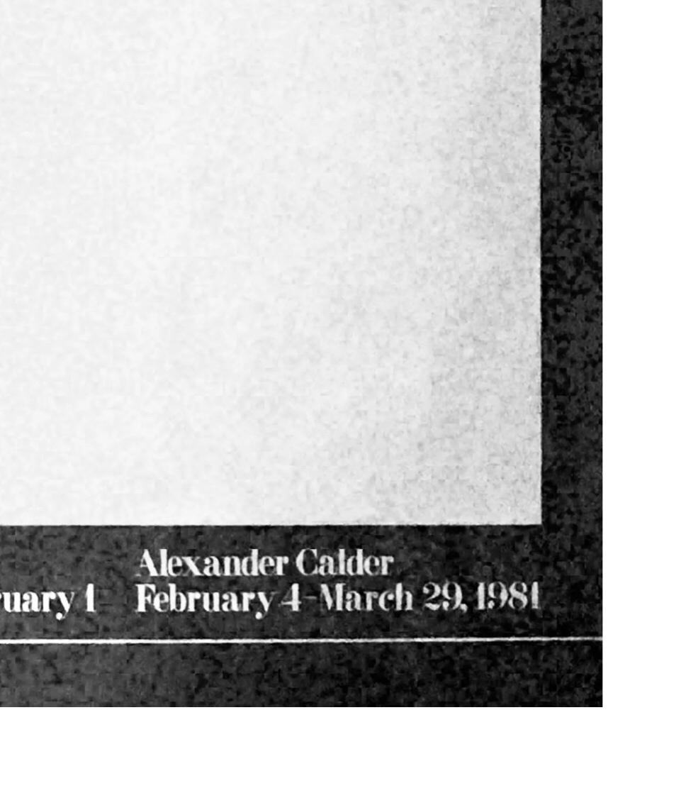 American Vintage Rare XL Original Alexander Calder Museum Exhibition Lithograph Poster A+ For Sale