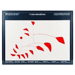 Vintage Rare XL Original Alexander Calder Museum Exhibition Lithograph Poster A+
