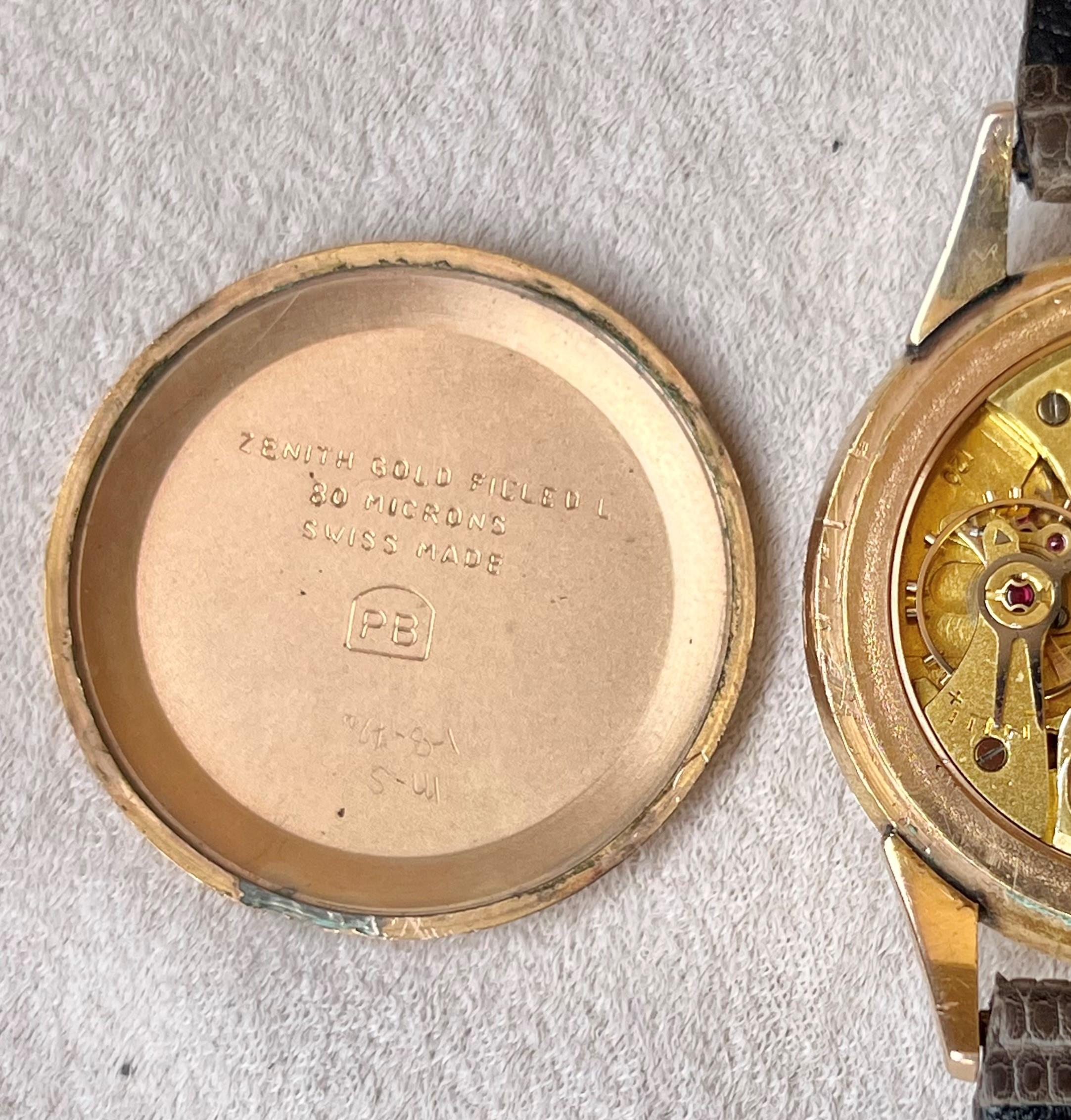 Vintage Rare Zenith Star Mechnical Bumper 80 microns Cal 120 cas Men's Watch 1