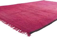 Vintage Raspberry Beni Mrirt Moroccan Rug, Cozy Nomad Meets Bohemian Rhapsody