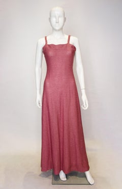 Vintage Raspberry Pink Knit Gown