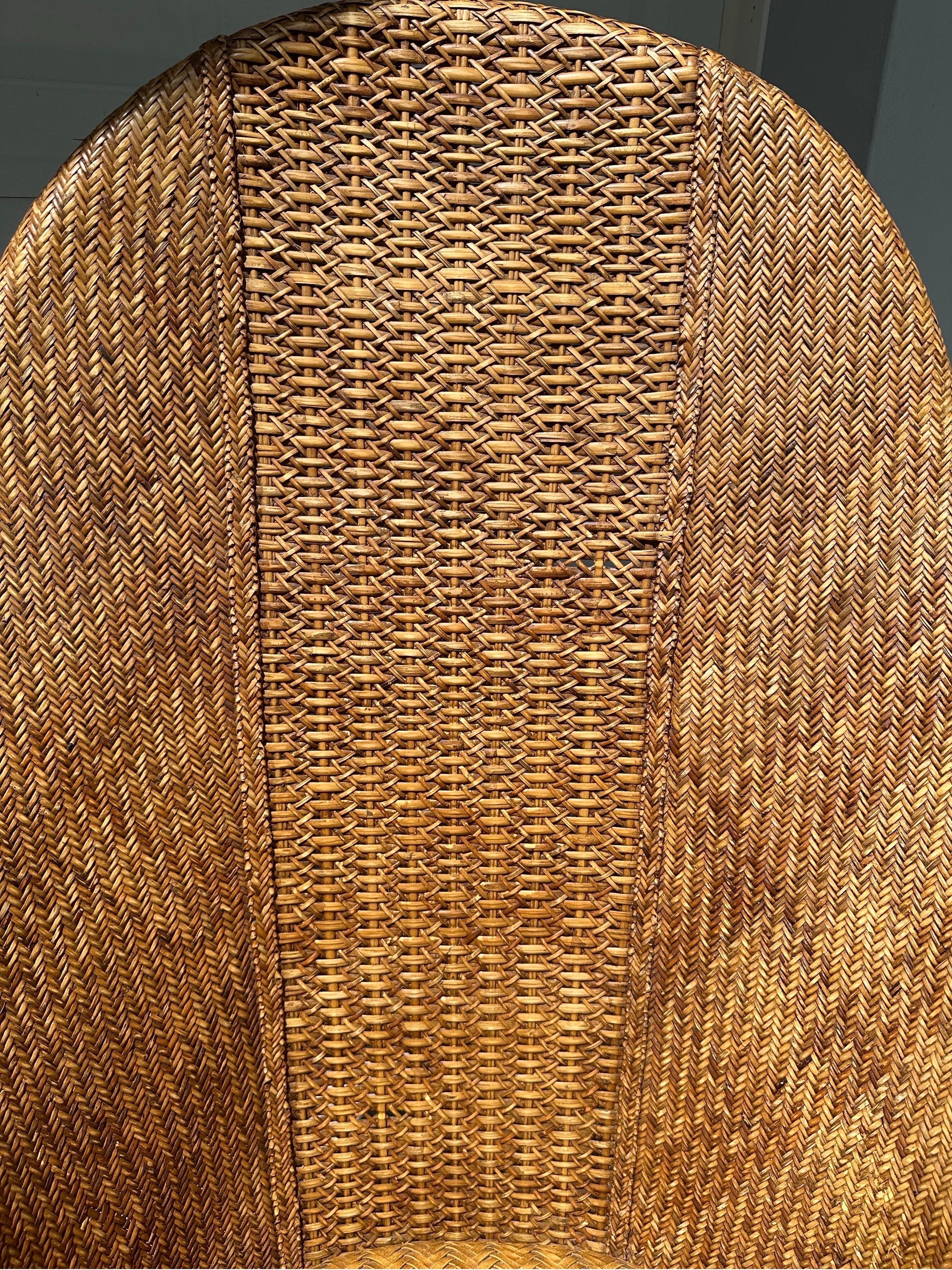 Vintage Rattan and Bamboo Armchair attr. To Ralph Lauren For Sale 5