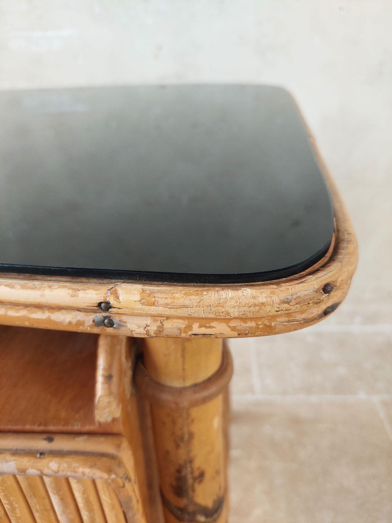 vintage bamboo desk