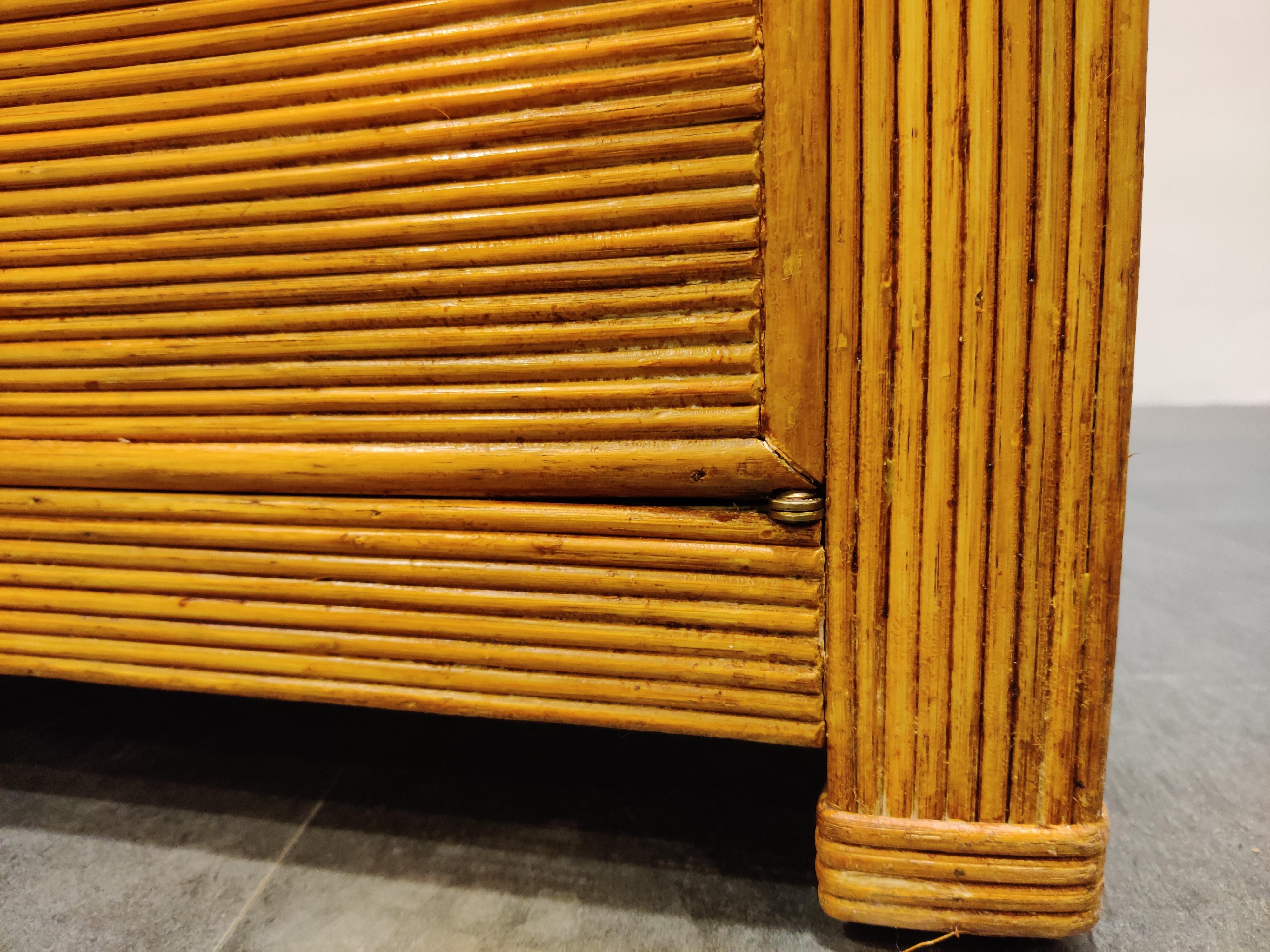 Vintage Rattan and Bamboo Sideboard, 1970s 6