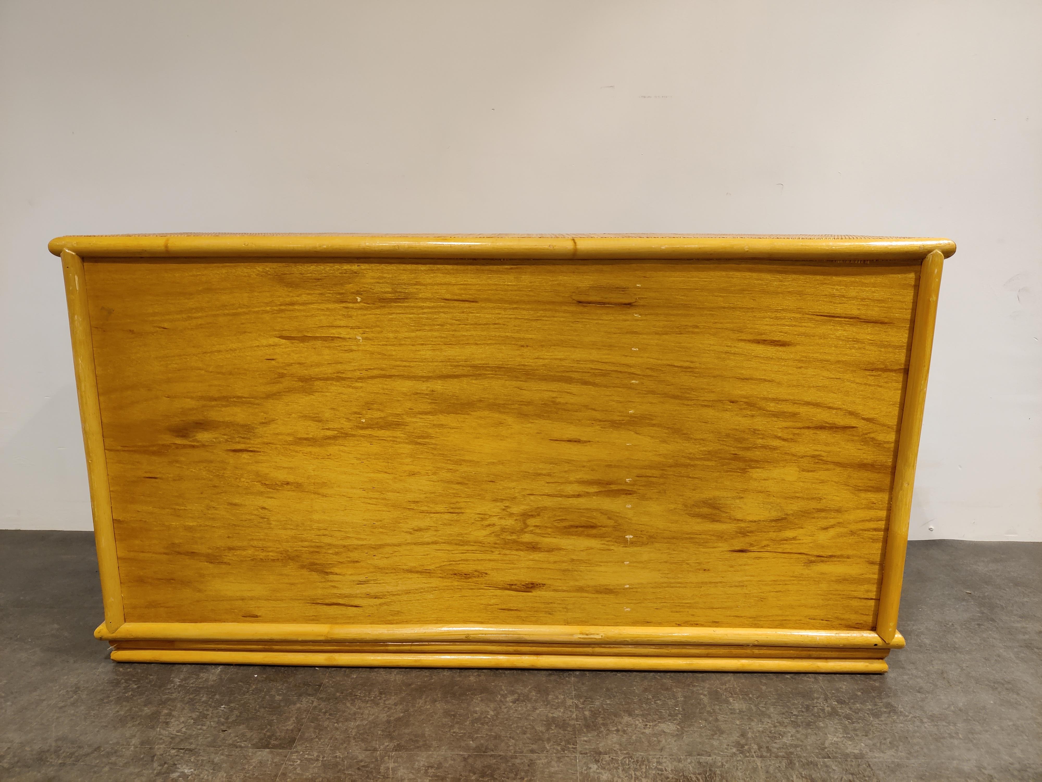 Vintage Rattan and Bamboo Sideboard, 1970s 3