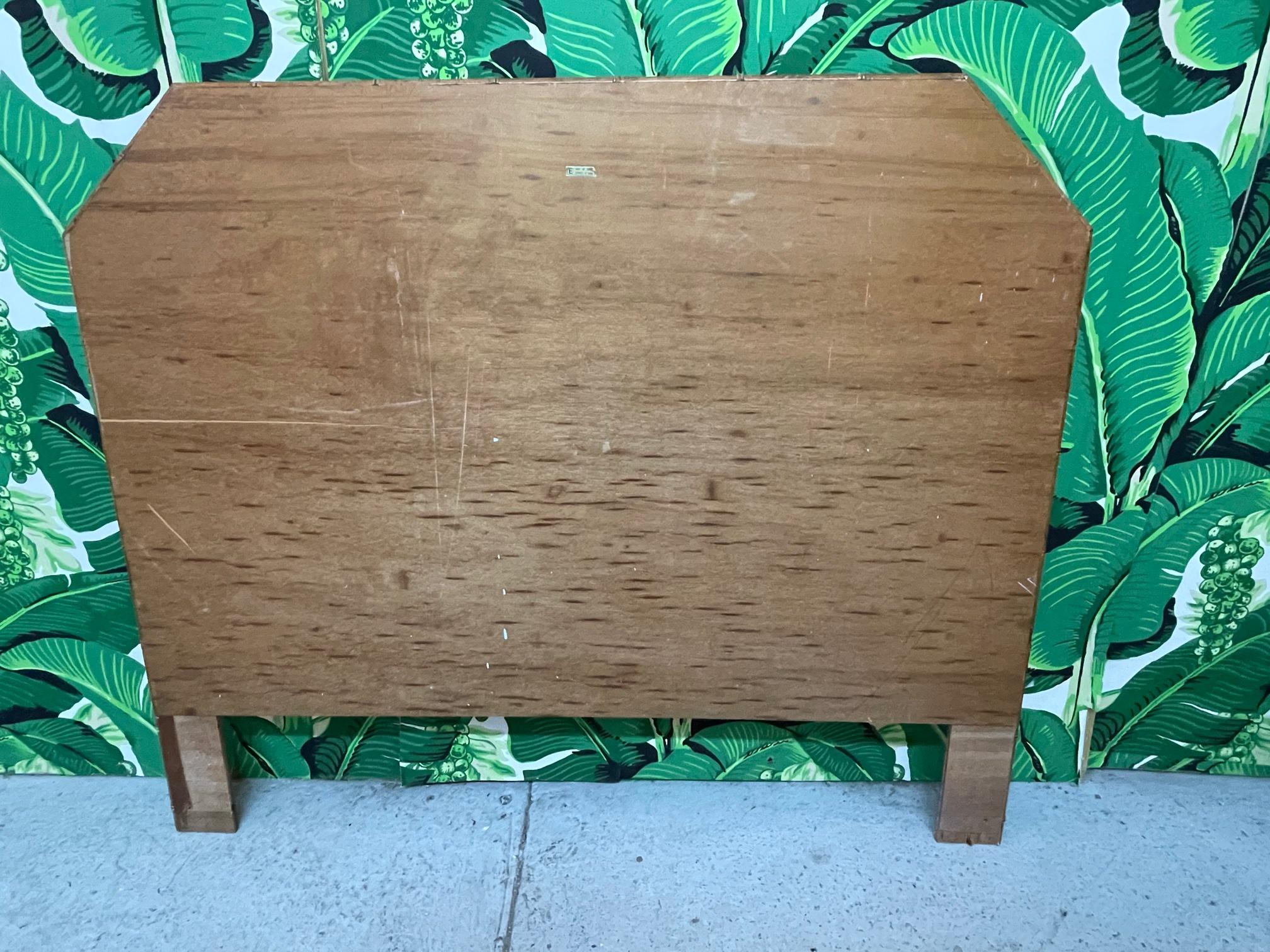 Vintage Rattan and Faux Bamboo Full Size Headboard For Sale 2