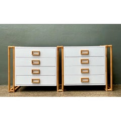 Vintage Rattan and Laminate Dresser