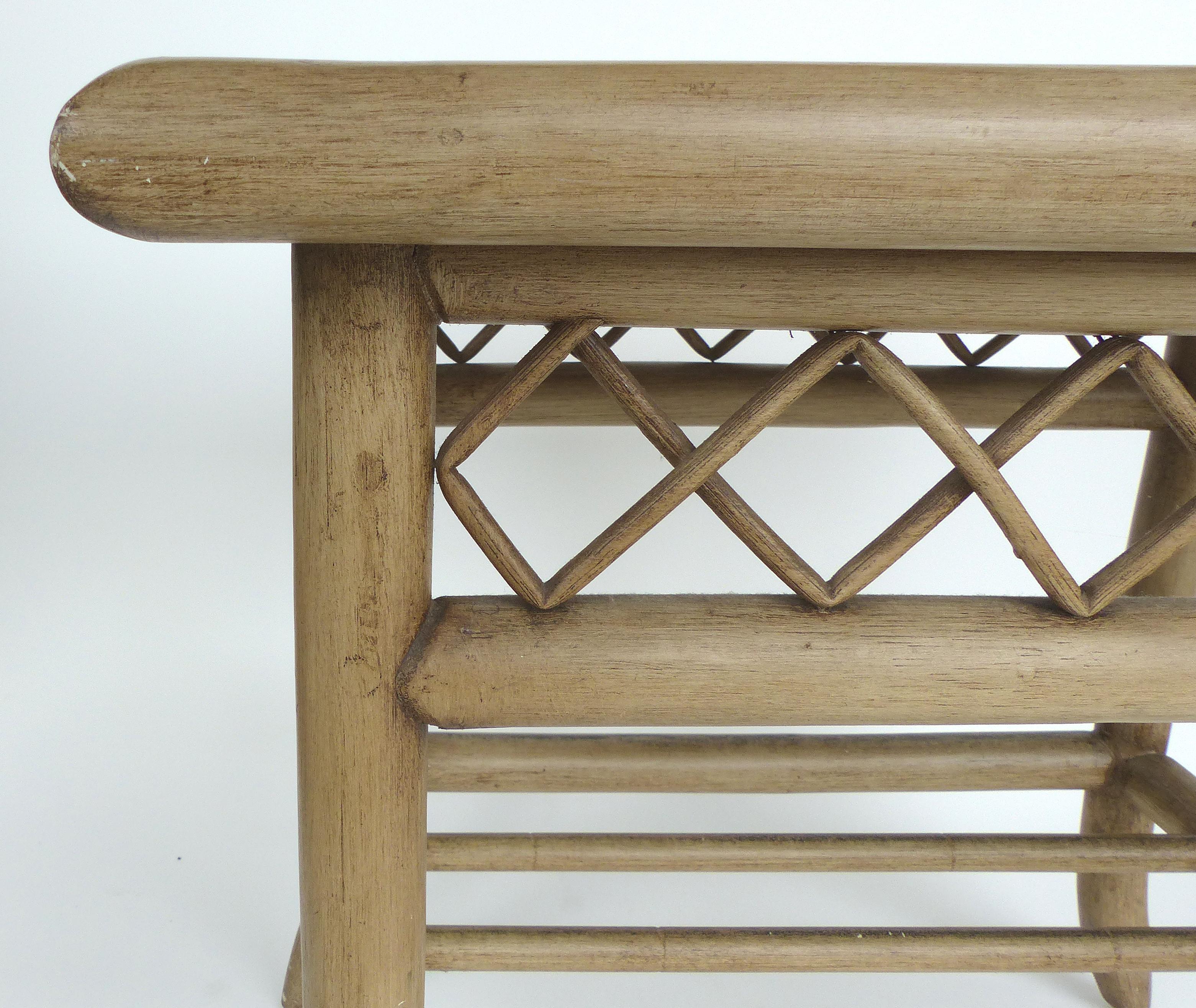 Vintage Rattan and Laminate Side Tables at 1stDibs | vintage rattan ...